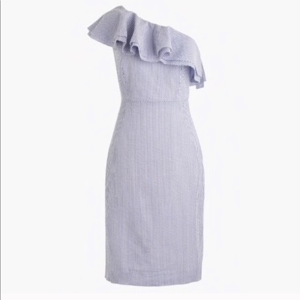 Ruffle Seersucker Dress